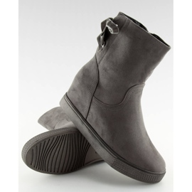 Botas grises con tacón de cuña oculto HQ886 Gris 2