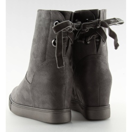 Botas grises con tacón de cuña oculto HQ886 Gris 5