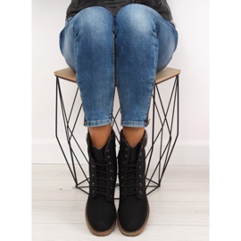 Botas de madera con tacón negro 7-9028 4