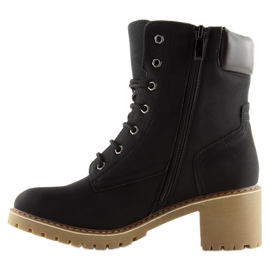 Botas de madera con tacón negro 7-9028 8