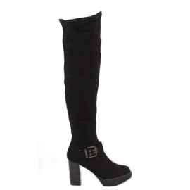 Black 862-GG Botas negras con plataforma negro 3