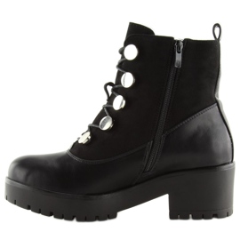 Botas negras de suela gruesa JD-19 negro 3