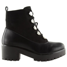 Botas negras de suela gruesa JD-19 negro 4
