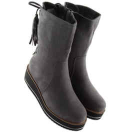 Gris Botas grises para mujer TH17-7 Gris 2