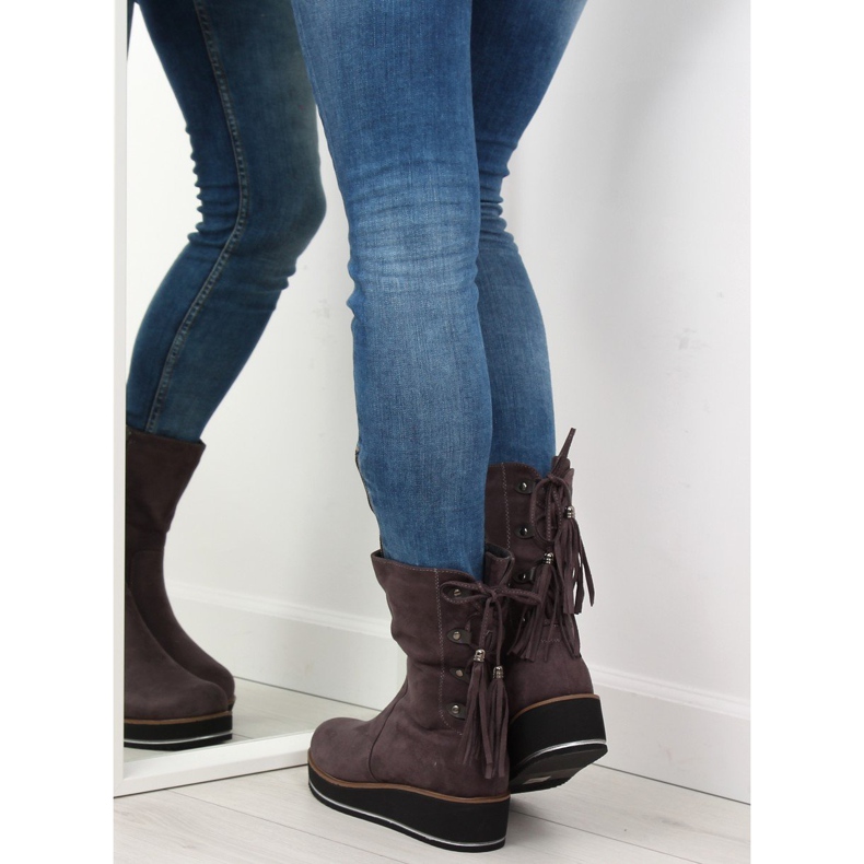Gris Botas grises para mujer TH17-7 Gris 1 Gris Botas grises para mujer TH17-7 Gris 1