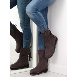 Gris Botas grises para mujer TH17-7 Gris 4