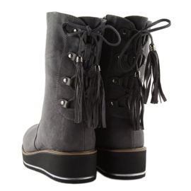 Gris Botas grises para mujer TH17-7 Gris 5