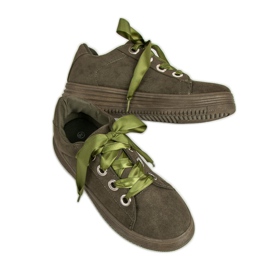 Zapatillas de ante verde oscuro 6