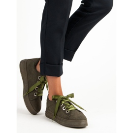 Zapatillas de ante verde oscuro 2