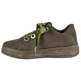 Zapatillas de ante verde oscuro 3