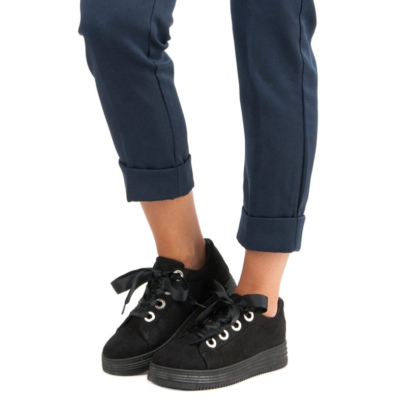 Zapatillas de ante negras negro 1