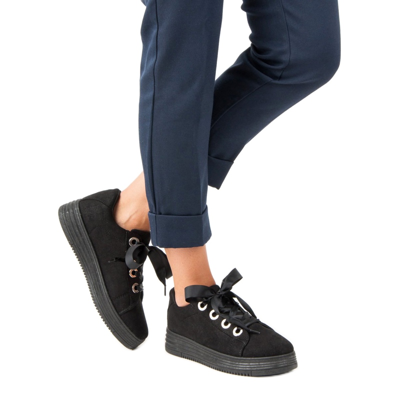 Zapatillas de ante negras negro 2