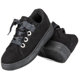 Zapatillas de ante negras negro 4