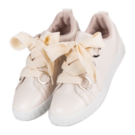 Super Me Zapatillas con cordones beige 5