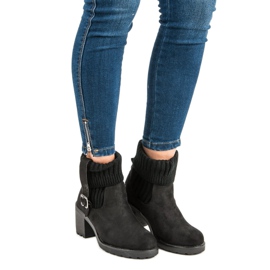 Seastar Botas de ante de tacón alto negro 1 Seastar Botas de ante de tacón alto negro 1