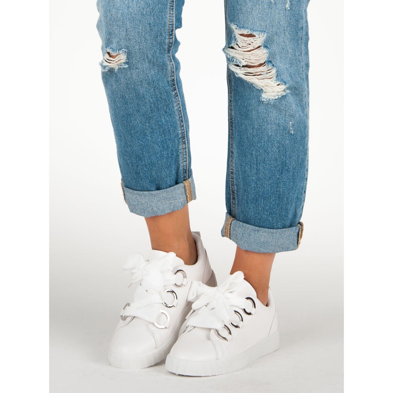 Super Me Zapatillas blancas con cordones blanco 1