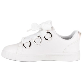 Super Me Zapatillas blancas con cordones blanco 5
