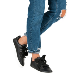 Super Me Zapatillas negras con cordones negro 2