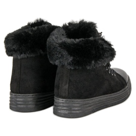 Zapatillas elegantes con aislamiento. negro 4