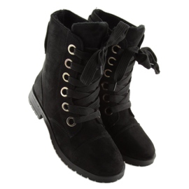 Botas con cordones negro 16-526 trabajadores negros 5