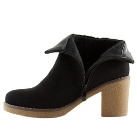 Botas negras de tacón 7B670 Black negro 3