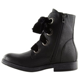 Botas negras con cordones HFN-5505 Black negro 2