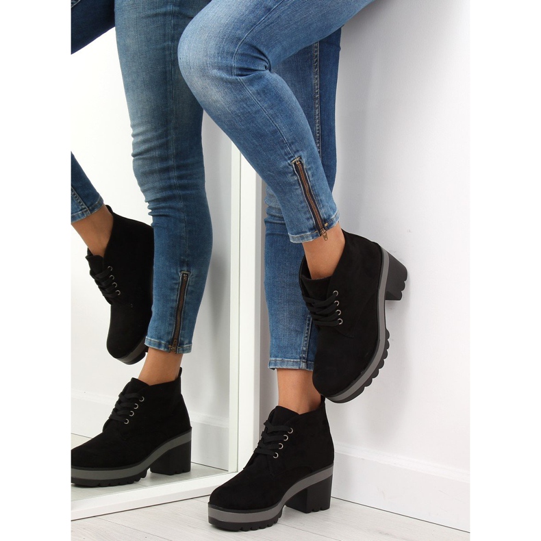 Botas negras con cordones E3110 Black negro 2
