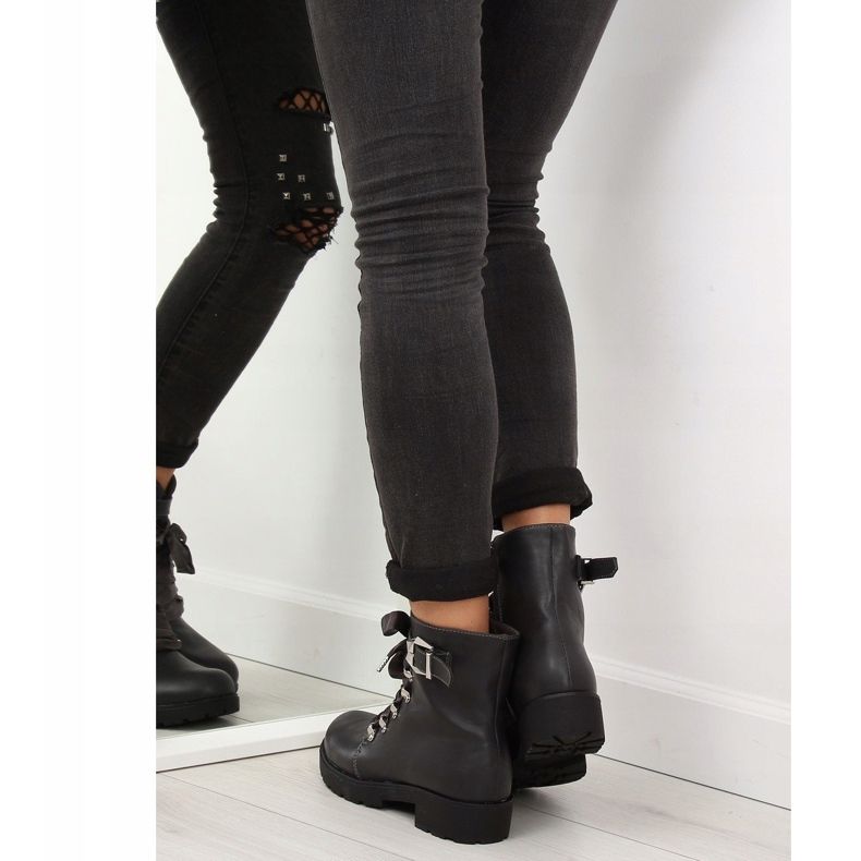 Botas grises con cinta gris FC-H125 Gris 1 Botas grises con cinta gris FC-H125 Gris 1