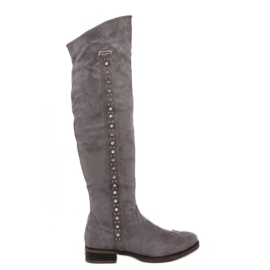 Botas sobre la rodilla, gris 990-PG gris 5