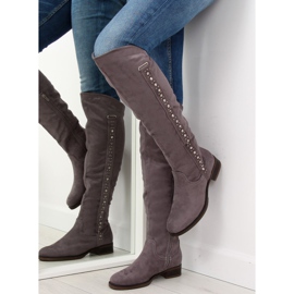 Botas sobre la rodilla, gris 990-PG gris 2