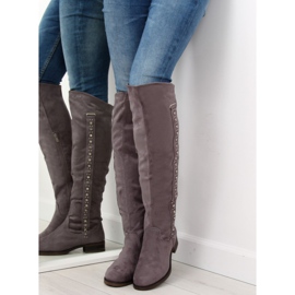 Botas sobre la rodilla, gris 990-PG gris 3