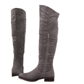 Botas sobre la rodilla, gris 990-PG gris 4