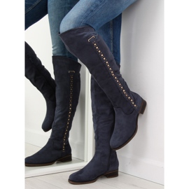 Botas sobre la rodilla, azul marino 990-PG blue 4