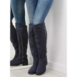 Botas sobre la rodilla, azul marino 990-PG blue 5