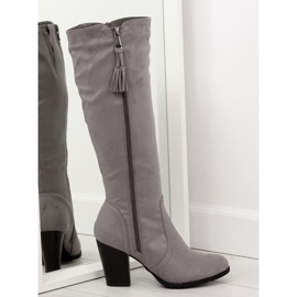 Gris Botas de tacón 158-GG gris 5