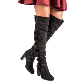 Botas de mosquetero elegantes negro 2