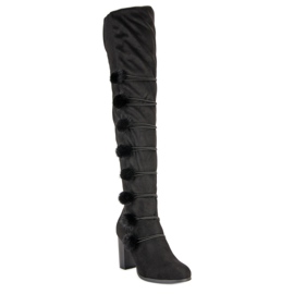 Botas de mosquetero elegantes negro 3