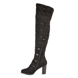 Botas de mosquetero elegantes negro 4