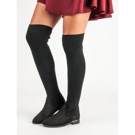Super Me Botas de mujer ajustadas negro 2