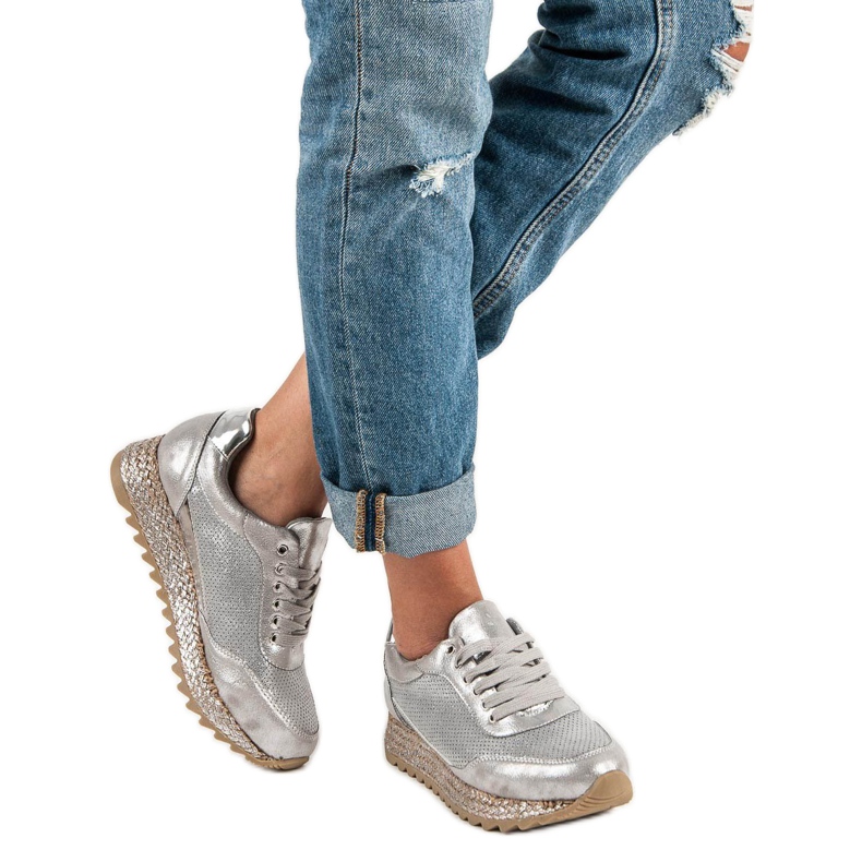 Bestelle Alpargatas con cordones gris 2