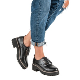 Zapatos con cordones de moda negro 2