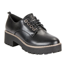 Zapatos con cordones de moda negro 3