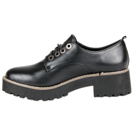 Zapatos con cordones de moda negro 4