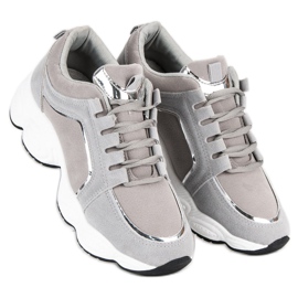Vices Vicios de calzado deportivo de gamuza gris 5