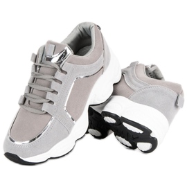 Vices Vicios de calzado deportivo de gamuza gris 4
