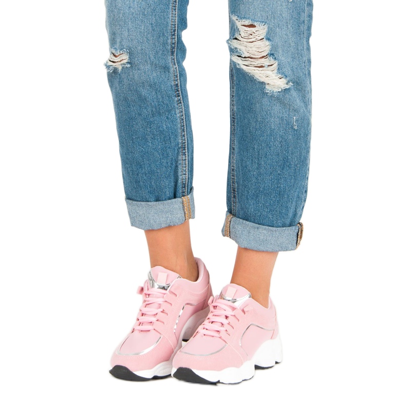 Vices Vicios de calzado deportivo de gamuza rosa 1