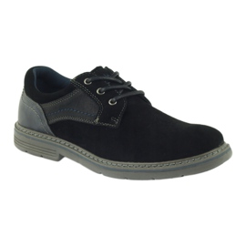 McKey Zapatos ante hombre 285 negro azul marino 1