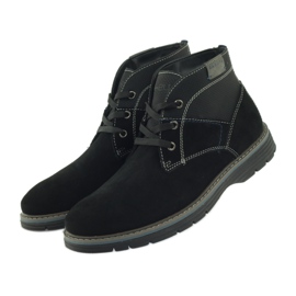 McKey Botas con cordones de ante para hombre 284 negro 4