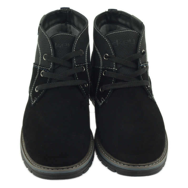 McKey Botas con cordones de ante para hombre 284 negro 3