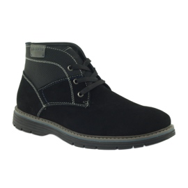 McKey Botas con cordones de ante para hombre 284 negro 1